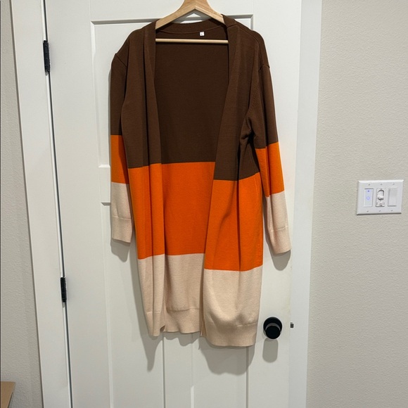 Chic Colorblock Open Front Cardigan - Picture 1 of 3